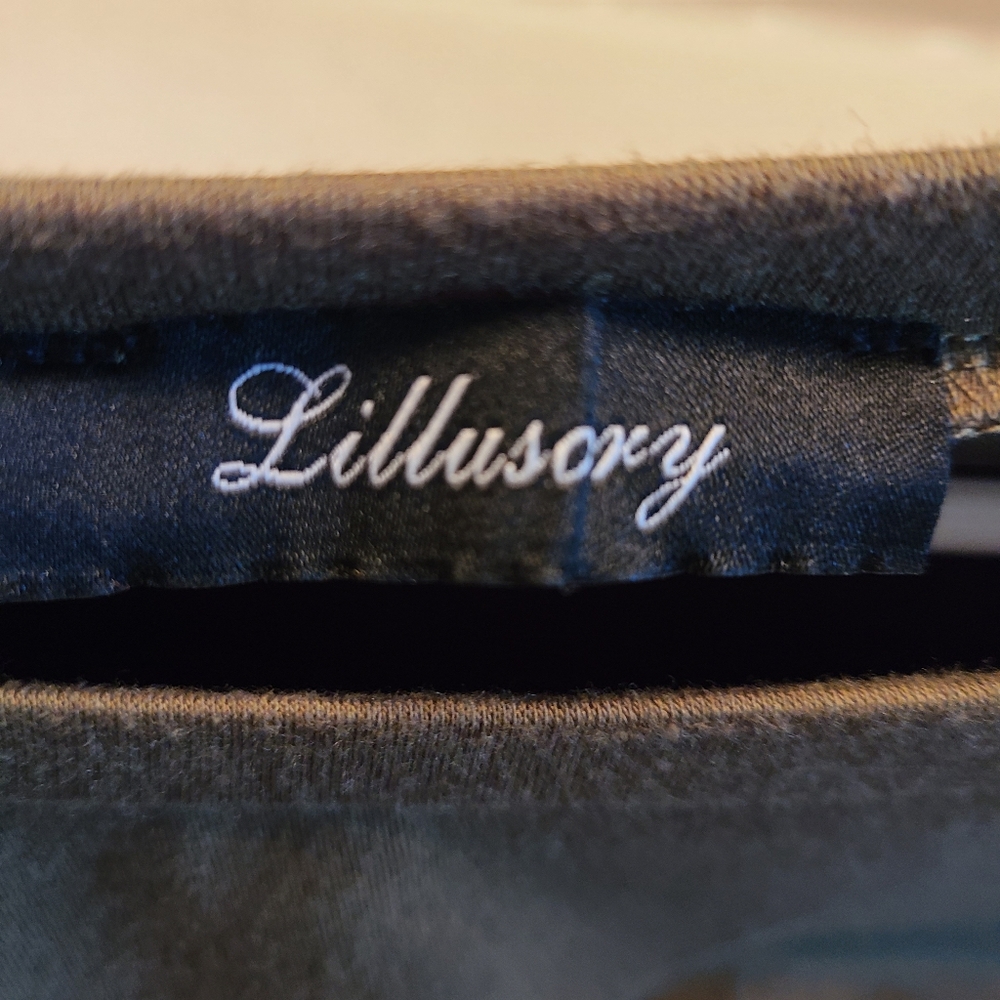 Lillusory Ruched Tee Shirt Tie Waist Dress Green XL - Picture 8 of 14